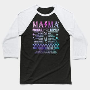 Mama Rock Tour Someday I Rock It Some Day It Rocks Me Mother's Day Baseball T-Shirt